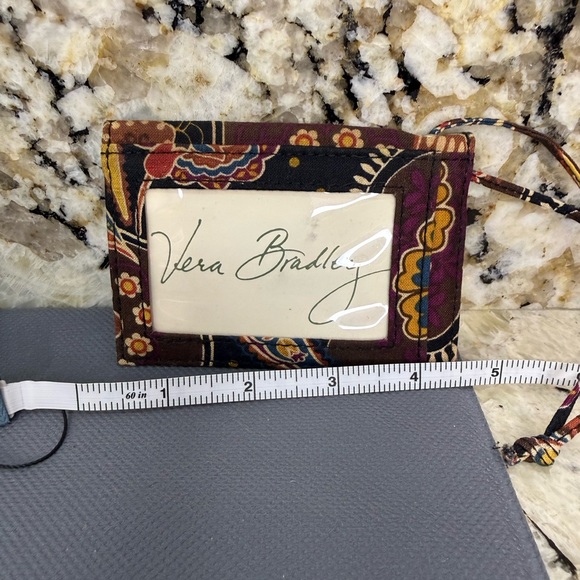 EUC! Vera Bradley Paisley Mini Multicolor Floral Wallet Keychain - Picture 4 of 10